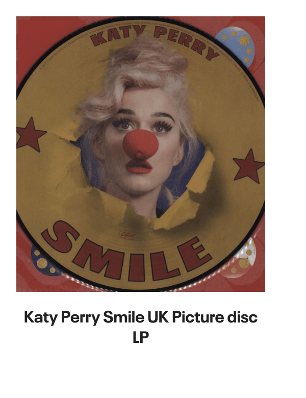 List of products:  Taylor Swift Red - Sealed UK CD album Katy Perry Prism - Clear Vinyl 10th Anniversary - Sealed UK 2-LP vinyl set Katy Perry Two T-Shirts UK T-shirt Katy Perry Smile UK Picture disc LP Ariana Grande Yours Truly UK Picture disc LP Ariana Grande Thank U, Next - Black Vinyl - Sealed UK 2-LP vinyl set Ariana Grande My Everything: 10th Anniversary - 2 x Picture Disc LPs US Picture disc LP Ariana Grande My Everything - Clear  Lavender Split Vinyl - Sealed UK Vinyl LP Ariana Grande Dangerous Woman - Purple  Black Swirl Vinyl UK 2-LP vinyl set Ariana Grande Dangerous Woman UK 2-LP vinyl set Demi Lovato Its Not That Deep - Lavender Daydream Lilac Vinyl - Sealed UK Vinyl LP Miley Cyrus Endless Summer Vacation - Clear Vinyl - Sealed UK Vinyl LP Miley Cyrus Breakout - Album Sampler US Promo CD album Miley Cyrus Cant Be Tamed - Deluxe Edition - Sealed Japanese Promo 2-disc CD/DVD set Miley Cyrus We Cant Stop Japanese Promo CD-R acetate