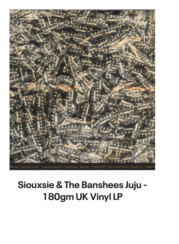 List of products:  Siouxsie  The Banshees This Wheels On Fire - Jukebox UK 7 vinyl Siouxsie  The Banshees Fireworks - toc UK 7 vinyl Siouxsie  The Banshees Melt UK 7 vinyl Siouxsie  The Banshees Stargazer UK CD single Siouxsie  The Banshees Candyman - Inj UK 7 vinyl Siouxsie  The Banshees Cities In Dust - Injection Moulded UK 7 vinyl Siouxsie  The Banshees The Killing Jar UK CD single Siouxsie  The Banshees Fireworks - Fold Out Sleeve UK 7 vinyl Siouxsie  The Banshees Hong Kong Garden - Punk Art sleeve UK 7 vinyl Siouxsie  The Banshees Hong Kong Garden - Red Paper Labels US 7 vinyl Siouxsie  The Banshees Spellbound - laminated p/s UK 7 vinyl Siouxsie  The Banshees Candyman - Solid UK 7 vinyl Siouxsie  The Banshees Song From The Edge Of The World UK 7 picture disc Siouxsie  The Banshees Juju - 180gm UK Vinyl LP Siouxsie  The Banshees 1981 Tour Programme UK Tour programme Siouxsie  The Banshees The Scream - Punk Art Sleeve UK 7 vinyl Siouxsie  The Banshees A Kiss in The Dreamhouse + merch insert UK Vinyl LP Siouxsie  The Banshees Kiss Them For Me - Numbered UK 12 vinyl Siouxsie  The Banshees Into A Swan UK CD single Siouxsie  The Banshees The Rapture UK Promo CD album Siouxsie  The Banshees MCMLXXXV - EX UK Tour programme Siouxsie  The Banshees An Interview With Siouxsie  The Banshees UK Promo 7 vinyl The Cure The Top - 1st - Opened shrink UK Vinyl LP The Cure Song Of A Lost World: Half Speed Mastered - 180-gram Vinyl UK 2-LP vinyl set The Cure Songs Of A Live World | Troxy London MMXXIV -  Black Vinyl - Sealed UK Vinyl LP The Cure Alone [Four Tet Remix] - RSD 2025 - One Sided UK 12 vinyl The Cure Songs Of A Lost World - Deluxe Edition 2-CD  Dolby Atmos Blu-Ray - Sealed UK 2-CD album set The Cure Songs Of A Lost World - Blood Records Exclusive Picture Disc UK Picture disc LP The Cure Song Of A Lost World: Half Speed Mastered - 180-gram Vinyl - Sealed UK 2-LP vinyl set The Cure Mixes Of A Lost World - 180 Gram Black Bio-Vinyl - Sealed UK 2-LP vinyl set