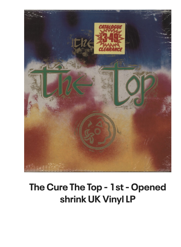 List of products:  Siouxsie  The Banshees This Wheels On Fire - Jukebox UK 7 vinyl Siouxsie  The Banshees Fireworks - toc UK 7 vinyl Siouxsie  The Banshees Melt UK 7 vinyl Siouxsie  The Banshees Stargazer UK CD single Siouxsie  The Banshees Candyman - Inj UK 7 vinyl Siouxsie  The Banshees Cities In Dust - Injection Moulded UK 7 vinyl Siouxsie  The Banshees The Killing Jar UK CD single Siouxsie  The Banshees Fireworks - Fold Out Sleeve UK 7 vinyl Siouxsie  The Banshees Hong Kong Garden - Punk Art sleeve UK 7 vinyl Siouxsie  The Banshees Hong Kong Garden - Red Paper Labels US 7 vinyl Siouxsie  The Banshees Spellbound - laminated p/s UK 7 vinyl Siouxsie  The Banshees Candyman - Solid UK 7 vinyl Siouxsie  The Banshees Song From The Edge Of The World UK 7 picture disc Siouxsie  The Banshees Juju - 180gm UK Vinyl LP Siouxsie  The Banshees 1981 Tour Programme UK Tour programme Siouxsie  The Banshees The Scream - Punk Art Sleeve UK 7 vinyl Siouxsie  The Banshees A Kiss in The Dreamhouse + merch insert UK Vinyl LP Siouxsie  The Banshees Kiss Them For Me - Numbered UK 12 vinyl Siouxsie  The Banshees Into A Swan UK CD single Siouxsie  The Banshees The Rapture UK Promo CD album Siouxsie  The Banshees MCMLXXXV - EX UK Tour programme Siouxsie  The Banshees An Interview With Siouxsie  The Banshees UK Promo 7 vinyl The Cure The Top - 1st - Opened shrink UK Vinyl LP The Cure Song Of A Lost World: Half Speed Mastered - 180-gram Vinyl UK 2-LP vinyl set The Cure Songs Of A Live World | Troxy London MMXXIV -  Black Vinyl - Sealed UK Vinyl LP The Cure Alone [Four Tet Remix] - RSD 2025 - One Sided UK 12 vinyl The Cure Songs Of A Lost World - Deluxe Edition 2-CD  Dolby Atmos Blu-Ray - Sealed UK 2-CD album set The Cure Songs Of A Lost World - Blood Records Exclusive Picture Disc UK Picture disc LP The Cure Song Of A Lost World: Half Speed Mastered - 180-gram Vinyl - Sealed UK 2-LP vinyl set The Cure Mixes Of A Lost World - 180 Gram Black Bio-Vinyl - Sealed UK 2-LP vinyl set