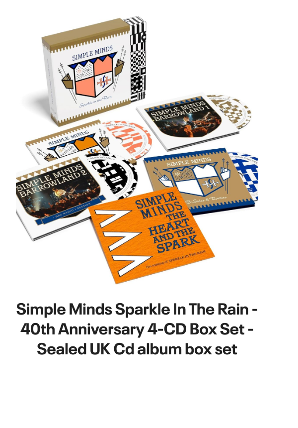 List of products:  The Teardrop Explodes When I Dream - Solid UK 7 vinyl The Teardrop Explodes You Disappear From View UK 7 vinyl The Teardrop Explodes Serious Danger UK 7 vinyl The Teardrop Explodes Tiny Children UK Promo 12 vinyl The Teardrop Explodes You Disappear From View - Double Pack UK 7 vinyl The Teardrop Explodes Tiny Children UK 7 vinyl The Teardrop Explodes Colours Fly Away UK 12 vinyl The Teardrop Explodes Serious Danger UK CD single The Teardrop Explodes Treason (Its Just A Story) UK 12 vinyl The Teardrop Explodes Ha Ha Im Drowning UK 7 vinyl The Teardrop Explodes Reward UK 7 vinyl The Teardrop Explodes When I Dream - Inj UK 7 vinyl The Teardrop Explodes Reward UK 7 vinyl The Teardrop Explodes Reward - P/S UK 7 vinyl The Teardrop Explodes Treason (Its Just A Story) - Injection UK 7 vinyl The Psychedelic Furs Love My Way - Single Sleeve UK 7 vinyl The Psychedelic Furs Heaven - Poster offer insert UK 7 vinyl The Psychedelic Furs House UK 12 vinyl The Psychedelic Furs Pretty In Pink UK Promo 7 vinyl The Psychedelic Furs Book Of Days - Stickered sleeve UK Vinyl LP The Psychedelic Furs World Outside UK Vinyl LP The Psychedelic Furs Talk Talk Talk - EX UK Vinyl LP The Psychedelic Furs Talk Talk Talk UK CD album The Psychedelic Furs Danger UK Promo 7 vinyl The Psychedelic Furs Made Of Rain - Black  Clear Splattered Vinyl - Sealed + Autographed Print UK 2-LP vinyl set The Psychedelic Furs Forever Now - Title Stickered - Complete UK Vinyl LP Simple Minds Walk Between Worlds - Deluxe - Sealed UK CD album Simple Minds Sparkle In The Rain + ticket stub - EX UK Tour programme Simple Minds Once Upon A Time - 40th Anniversary Edition - 5 x Remastered CDs - Box Set - Sealed UK Cd album box set Simple Minds Sparkle In The Rain - 40th Anniversary 4-CD Box Set - Sealed UK Cd album box set