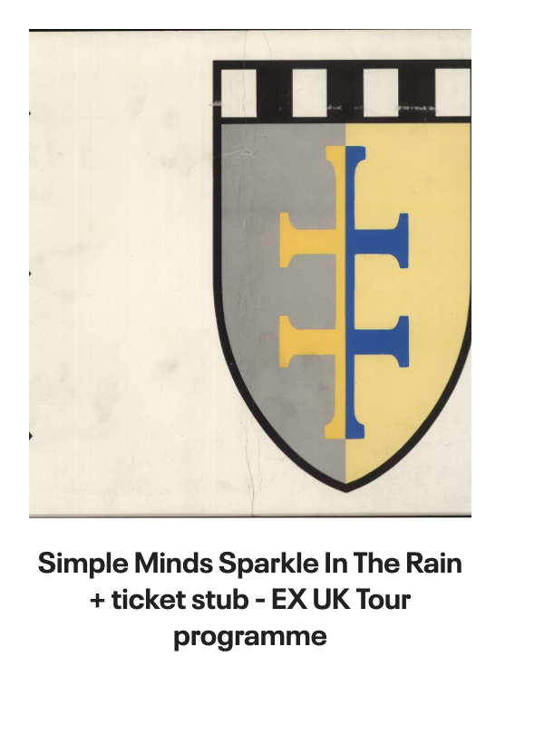 List of products:  The Teardrop Explodes When I Dream - Solid UK 7 vinyl The Teardrop Explodes You Disappear From View UK 7 vinyl The Teardrop Explodes Serious Danger UK 7 vinyl The Teardrop Explodes Tiny Children UK Promo 12 vinyl The Teardrop Explodes You Disappear From View - Double Pack UK 7 vinyl The Teardrop Explodes Tiny Children UK 7 vinyl The Teardrop Explodes Colours Fly Away UK 12 vinyl The Teardrop Explodes Serious Danger UK CD single The Teardrop Explodes Treason (Its Just A Story) UK 12 vinyl The Teardrop Explodes Ha Ha Im Drowning UK 7 vinyl The Teardrop Explodes Reward UK 7 vinyl The Teardrop Explodes When I Dream - Inj UK 7 vinyl The Teardrop Explodes Reward UK 7 vinyl The Teardrop Explodes Reward - P/S UK 7 vinyl The Teardrop Explodes Treason (Its Just A Story) - Injection UK 7 vinyl The Psychedelic Furs Love My Way - Single Sleeve UK 7 vinyl The Psychedelic Furs Heaven - Poster offer insert UK 7 vinyl The Psychedelic Furs House UK 12 vinyl The Psychedelic Furs Pretty In Pink UK Promo 7 vinyl The Psychedelic Furs Book Of Days - Stickered sleeve UK Vinyl LP The Psychedelic Furs World Outside UK Vinyl LP The Psychedelic Furs Talk Talk Talk - EX UK Vinyl LP The Psychedelic Furs Talk Talk Talk UK CD album The Psychedelic Furs Danger UK Promo 7 vinyl The Psychedelic Furs Made Of Rain - Black  Clear Splattered Vinyl - Sealed + Autographed Print UK 2-LP vinyl set The Psychedelic Furs Forever Now - Title Stickered - Complete UK Vinyl LP Simple Minds Walk Between Worlds - Deluxe - Sealed UK CD album Simple Minds Sparkle In The Rain + ticket stub - EX UK Tour programme Simple Minds Once Upon A Time - 40th Anniversary Edition - 5 x Remastered CDs - Box Set - Sealed UK Cd album box set Simple Minds Sparkle In The Rain - 40th Anniversary 4-CD Box Set - Sealed UK Cd album box set