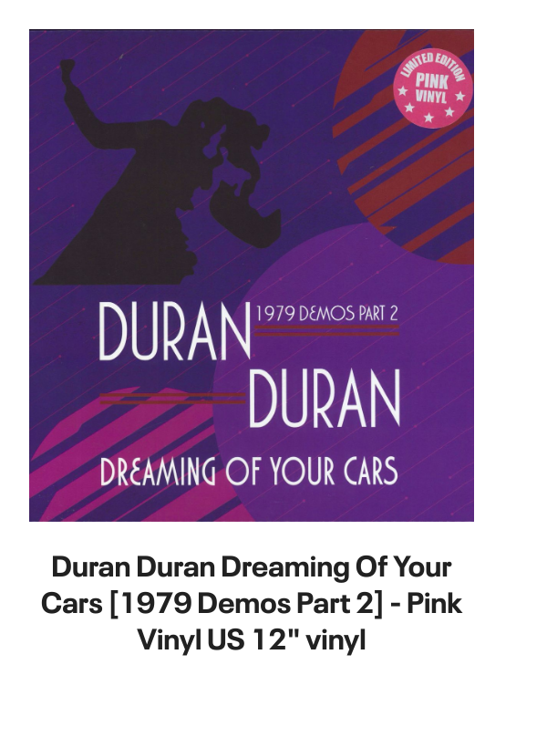 List of products:  Frankie Goes To Hollywood Rage Hard - 12  Box Only UK Vinyl box set Frankie Goes To Hollywood Welcome To The Pleasuredome - EX Japanese 2-LP vinyl set Frankie Goes To Hollywood The Power Of Love UK CD single Frankie Goes To Hollywood Two Tribes UK CD single Frankie Goes To Hollywood Rage Hard UK 12 vinyl Frankie Goes To Hollywood Welcome To The Pleasuredome + Stickers Japanese 2-LP vinyl set Frankie Goes To Hollywood Rage Hard German 12 vinyl Frankie Goes To Hollywood Essential Frankie Goes To Hollywood - Sealed UK 3-CD set Duran Duran Meet El Presidente - White Vinyl US Promo 7 vinyl Duran Duran Perfect Day - Part 1 UK CD single Duran Duran Danse Macabre: Webstore exclusive - Galaxy Vinyl - Sealed UK 2-LP vinyl set Duran Duran The Reflex UK 12 picture disc Duran Duran Pop Trash - Black Vinyl - Sealed UK 2-LP vinyl set Duran Duran Sunrise [Jason Nevins Remix] US Promo CD album Duran Duran Rio UK Promo CD album Duran Duran Record Mirror UK Magazine Duran Duran Red Carpet Massacre - Red Vinyl - Sealed US 2-LP vinyl set Duran Duran Dreaming Of Your Cars [1979 Demos Part 2] - Pink Vinyl US 12 vinyl Duran Duran Someone Else Not Me US Promo CD single Duran Duran Someone Else Not Me German CD single Duran Duran Get The Full Picture - The Wedding Album UK Promo Poster Duran Duran Out Of My Mind UK Promo Poster Duran Duran Out Of My Mind - Sealed Japanese CD single Duran Duran A View To A Kill Dutch 7 vinyl Duran Duran Union Of The Snake UK 7 vinyl Duran Duran Skin Trade UK 7 vinyl Duran Duran All She Wants UK 7 vinyl Duran Duran New Moon On Monday UK 7 vinyl Duran Duran Violence Of Summer German CD single Duran Duran Violence Of Summer (Loves Taking Over) UK 7 vinyl