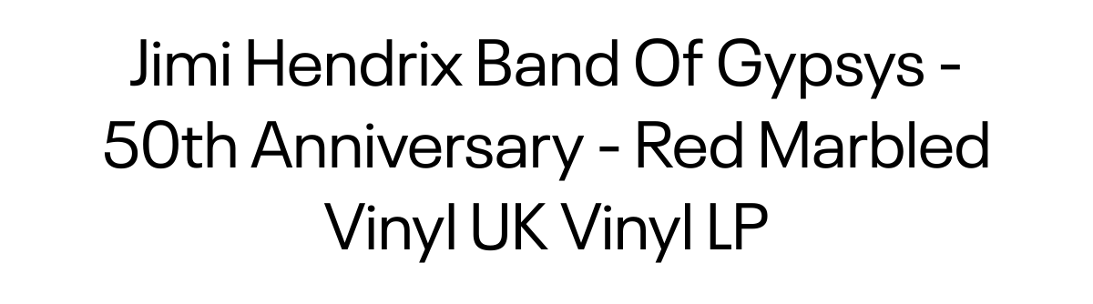  Jimi Hendrix Band Of Gypsys - 50th Anniversary - Red Marbled Vinyl UK Vinyl LP