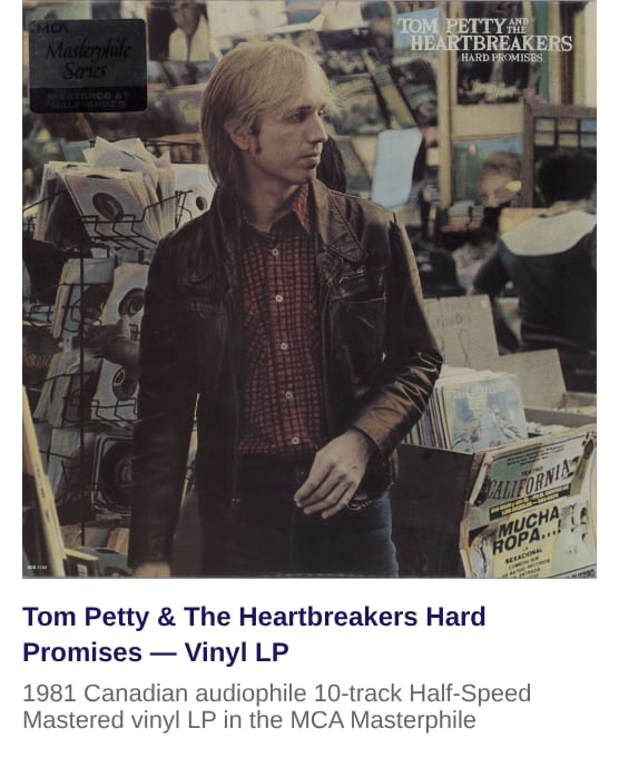 Tom Petty & The Heartbreakers Hard Promises - Masterphile 1981 Canadian Vinyl LP