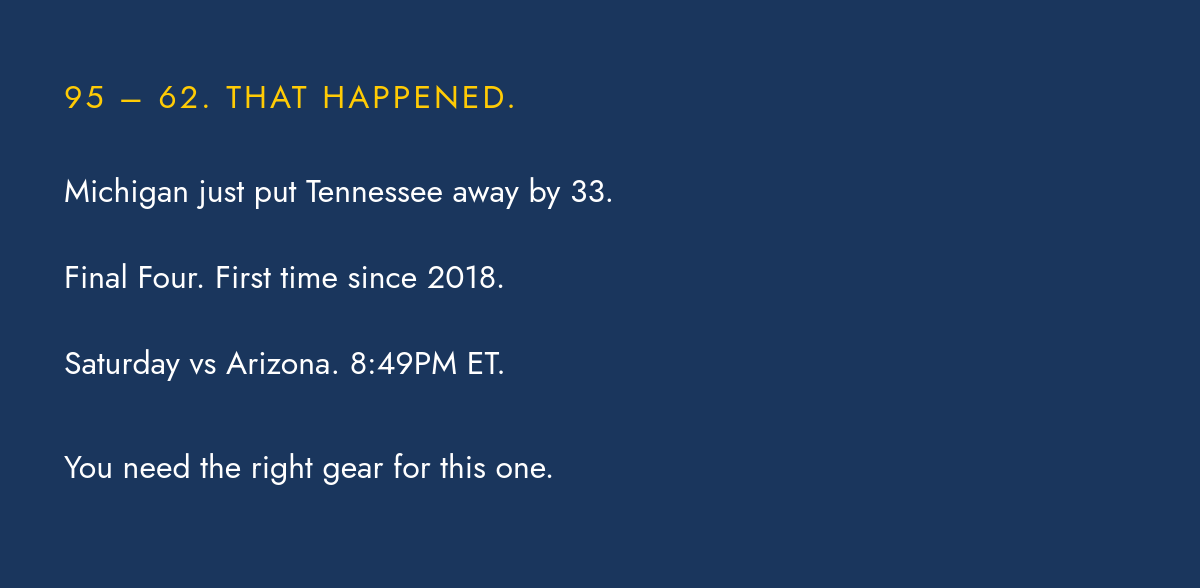 Final Four hype copy and product details