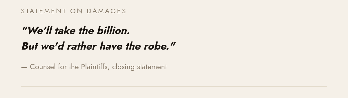 Plaintiff statement on damages