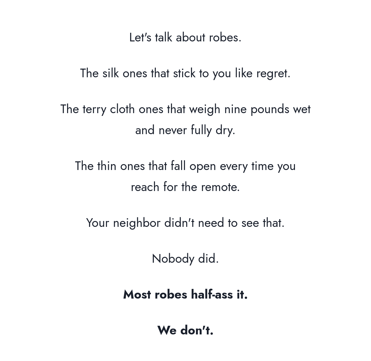 DudeRobe category positioning copy