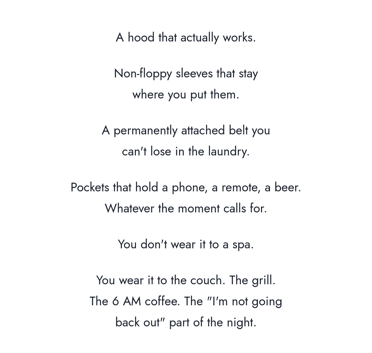 Why DudeRobe is different - brand voice copy