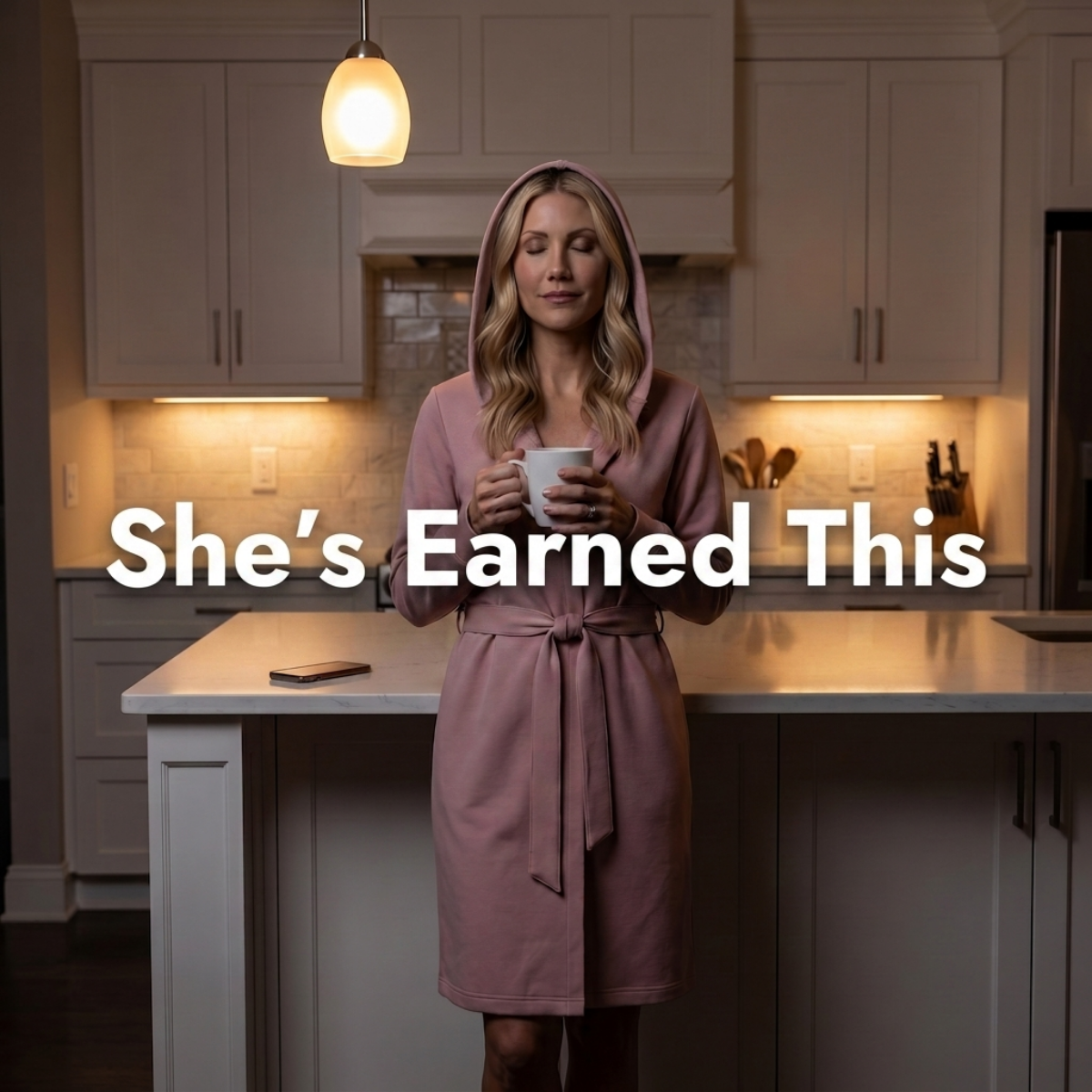 She's Earned This — Mother's Day hero image featuring The SheRobe