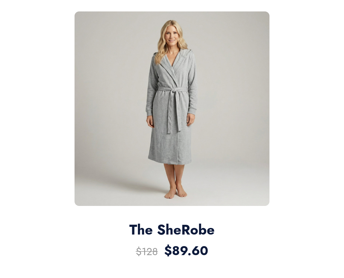 The SheRobe product image and price — $89.60 after 30% off