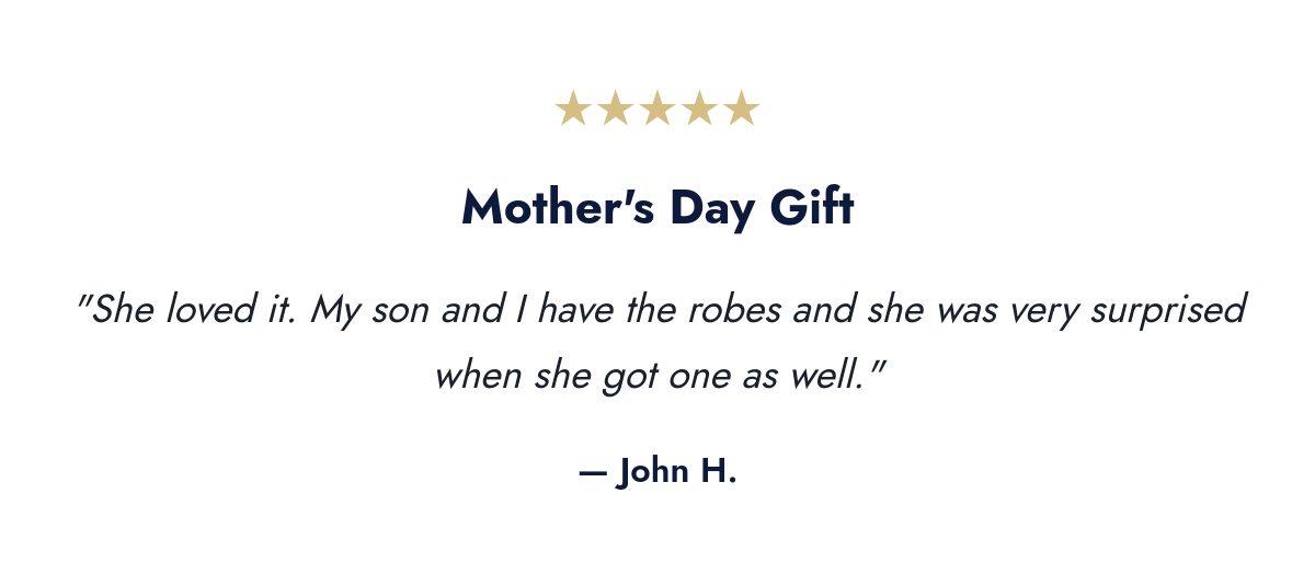 Five star review from John H about Mother's Day gift