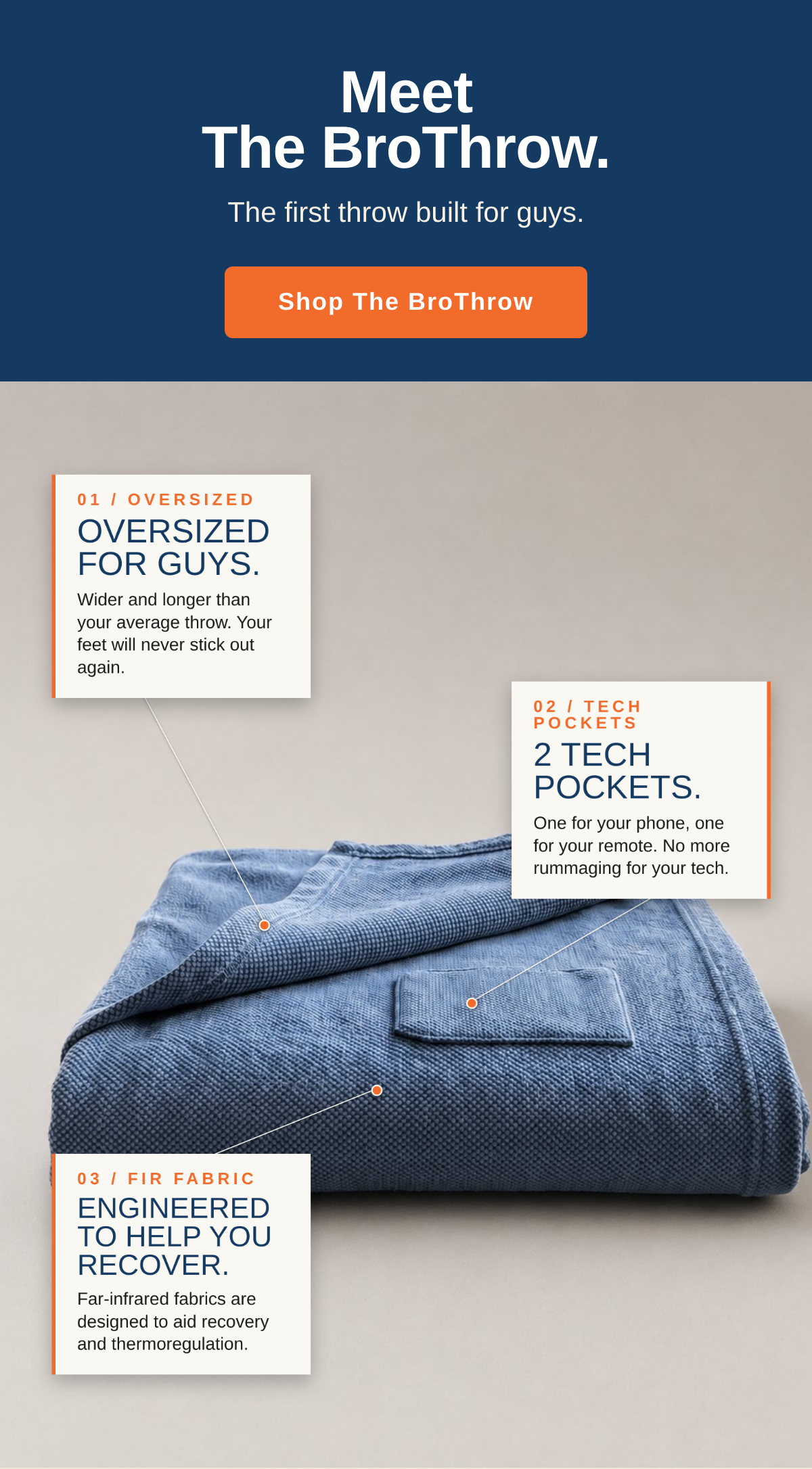 Meet The BroThrow - the first throw built for guys. Shop now.