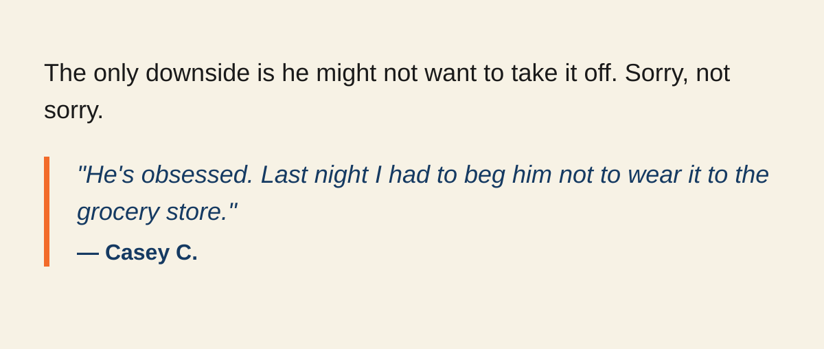 Customer review of The DudeRobe