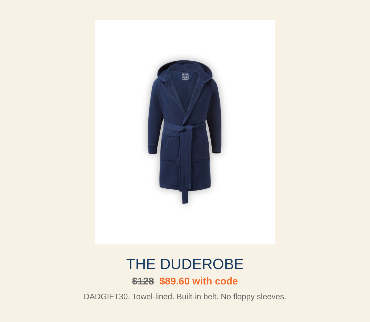 The DudeRobe - men's hooded bathrobe