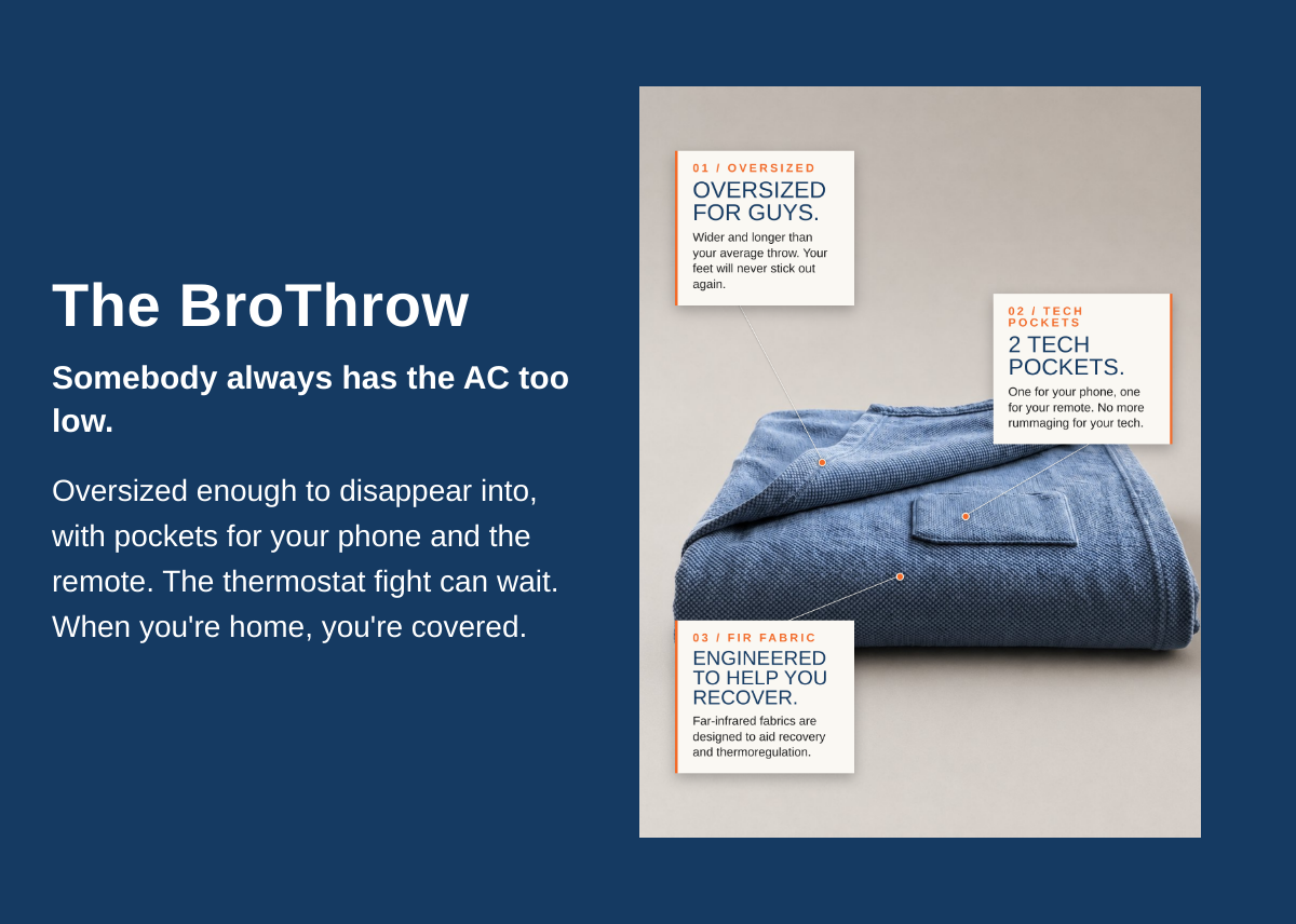 The BroThrow product section