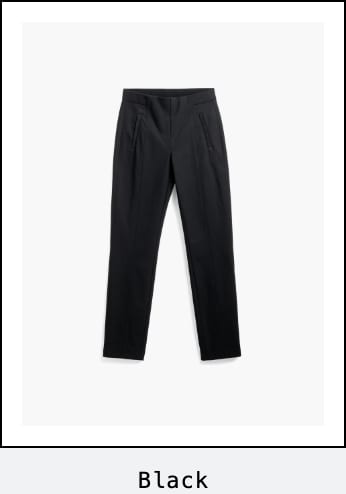 Women's Kinetic Pintuck Pant in Black - $150