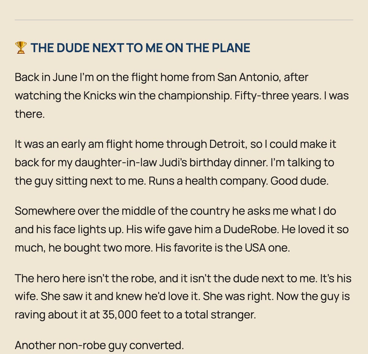 Plane story section