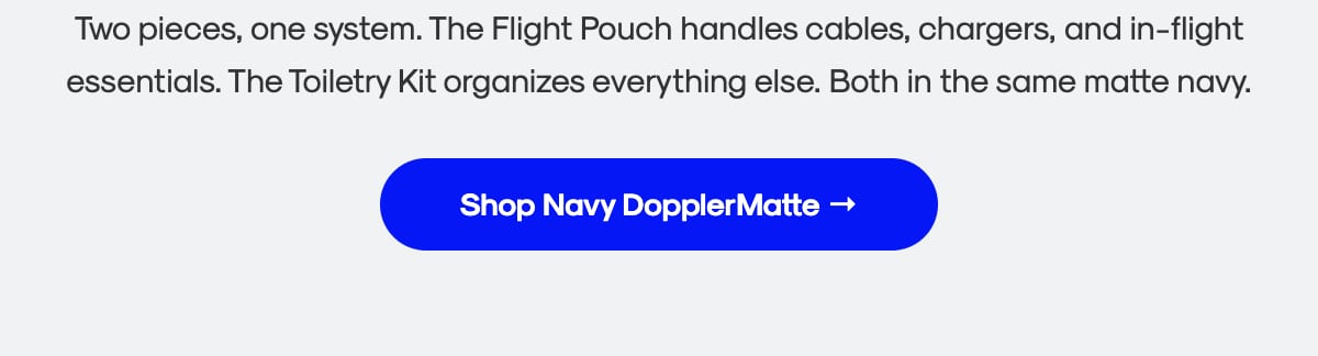 Shop the Navy DopplerMatte travel duo