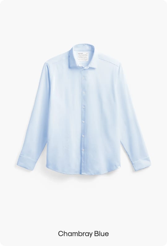 AeroZero Dress Shirt in Chambray Blue