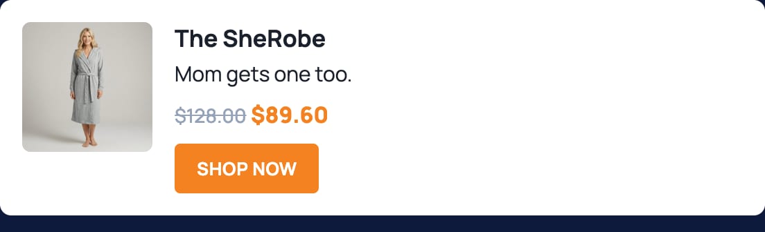 The SheRobe product card