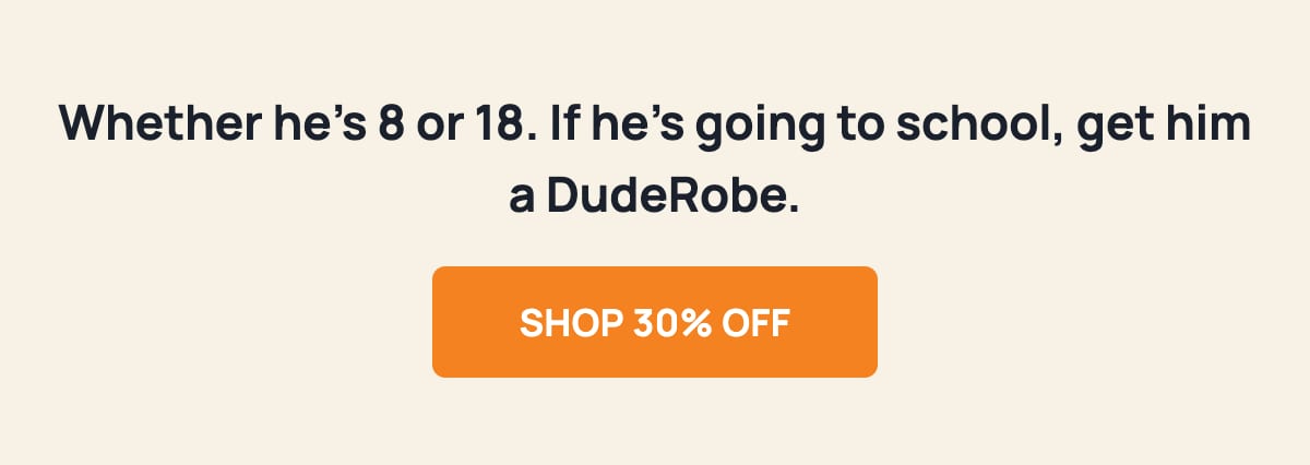 Closing copy and primary CTA - Shop 30% Off