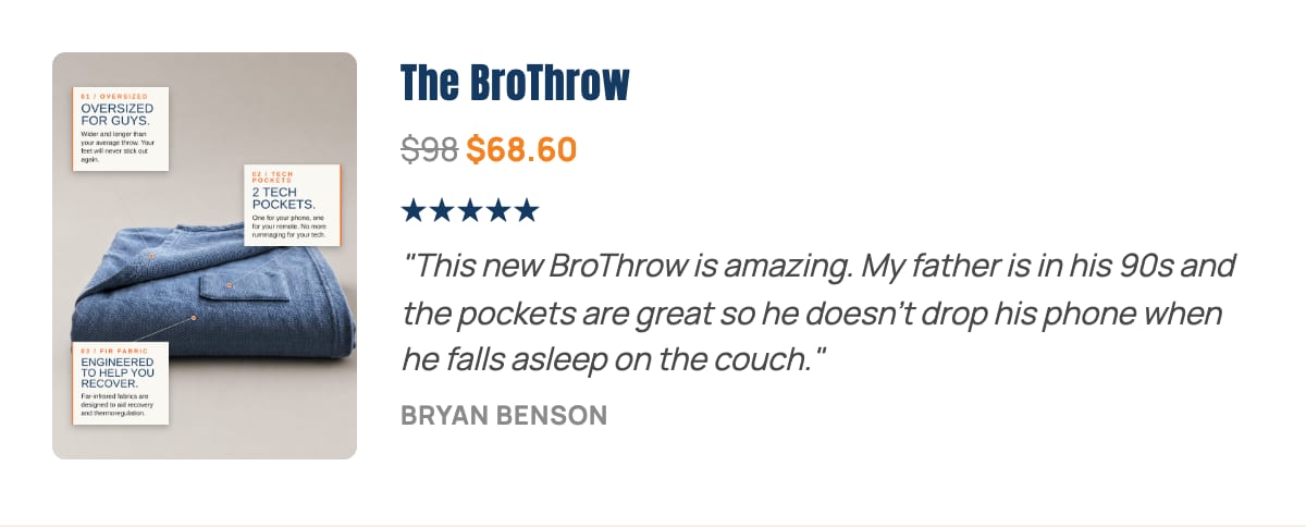 The BroThrow, 30% off with code CHEERS, real customer review