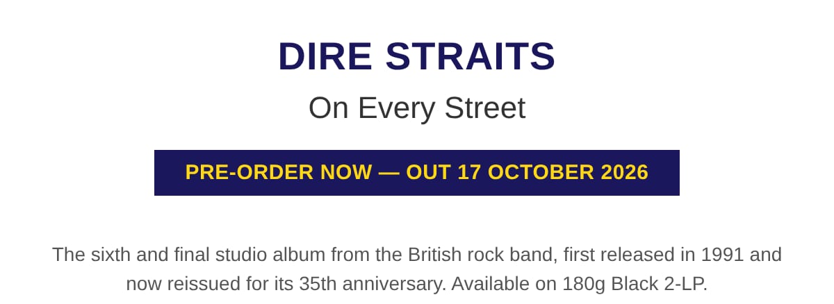 Dire Straits On Every Street album hero banner