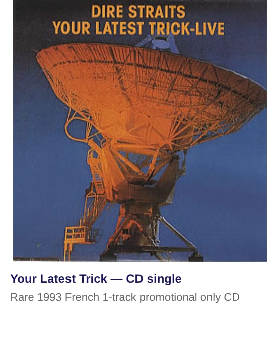 Dire Straits Your Latest Trick - Live French Promo CD single