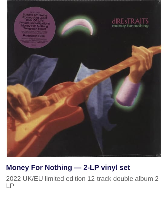 Dire Straits Money For Nothing - Remastered By Bob Ludwig - Sealed 2022 UK 2-LP vinyl set